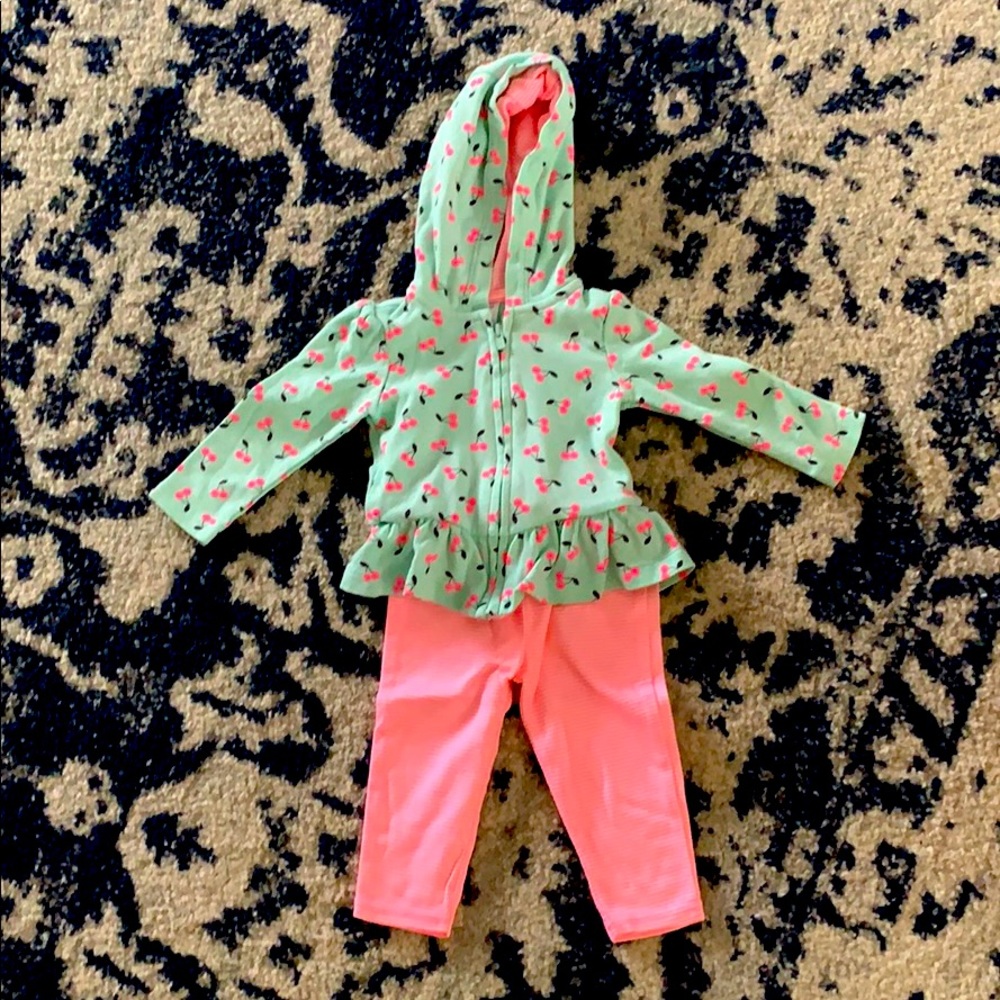 Carter’s Cherries Jacket and Leggings 6M